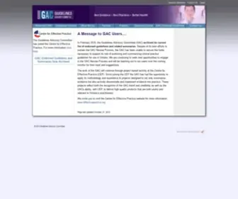 GacGuidelines.ca(Guidelines Advisory Committee) Screenshot
