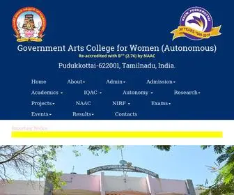 Gacwpdkt.com(Government Arts College for Women (Autonomous)) Screenshot