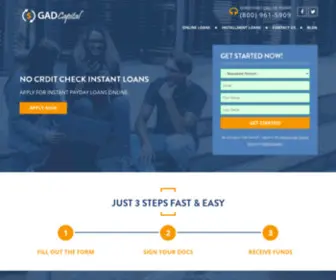 Gadcapital.com(Online Payday Loans Bad Credit) Screenshot