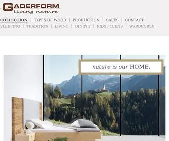 Gaderform.com(Solid wooden furniture from the company Gaderform) Screenshot