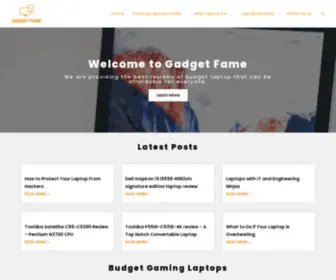 Gadgetfame.com(Laptop Buying Guides and Reviews) Screenshot