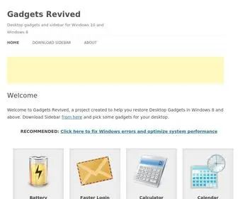 Gadgetsrevived.com(Desktop Gadgets for Windows 11) Screenshot