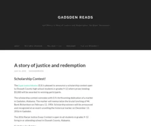 Gadsdenreads.org("Just Mercy) Screenshot