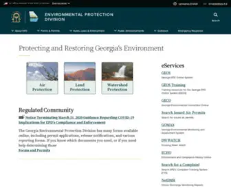 Gaepd.org(Environmental Protection Division) Screenshot