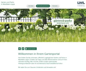 Gaerten-IN-Westfalen.de(Gärten und Parks in Westfalen) Screenshot