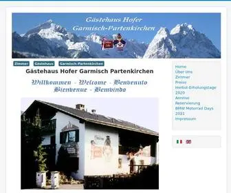 Gaestehaus-Hofer.de(Gästehaus Hofer Garmisch Partenkirchen) Screenshot