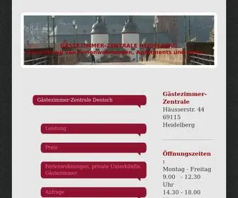 Gaestezimmerzentrale.biz(Gaestezimmerzentrale Heidelberg) Screenshot