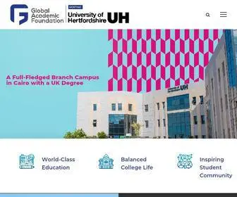 Gaf.edu.eg(Home I GAF I University of Hertfordshire in Egypt) Screenshot