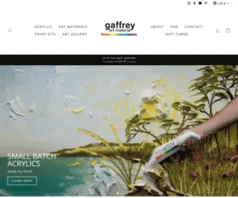 Gaffreyartmaterial.com(Gaffrey art material) Screenshot