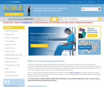 Gagece.com(Radiology Continuing Education Courses & Credits) Screenshot