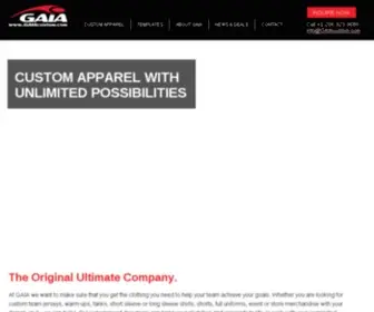 Gaiacustom.com(GAIA Custom Apparel) Screenshot