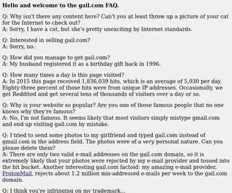Gail.com(FAQ) Screenshot