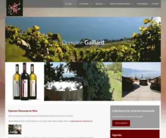 Gaillard-Vins.ch(Découvrez notre domaine au cœur du vignoble du Lavaux en face du lac Léman) Screenshot