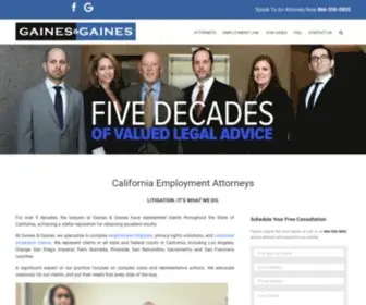 Gaineslawfirm.com(California Employment Attorneys) Screenshot