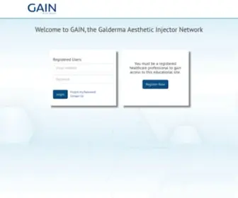 Gainhcp.com(Galderma Educational Portal) Screenshot