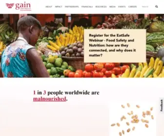 Gainhealth.org(The Global Alliance for Improved Nutrition (GAIN)) Screenshot