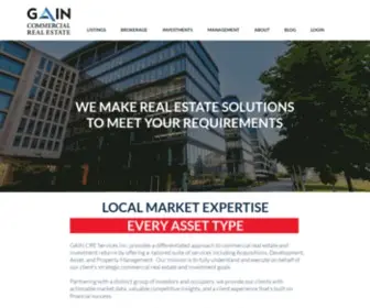 Gaininv.com(GAIN CRE Services Inc) Screenshot