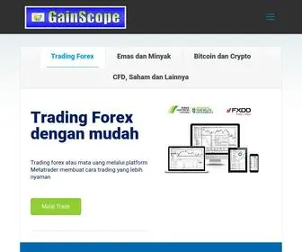 Gainscope.trade(Forex Broker Terpercaya sejak Tahun 2006) Screenshot