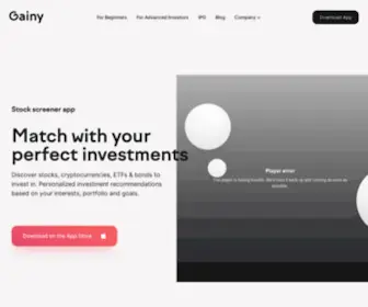 Gainy.app(Stock Market Investment & Portfolio Analysis app) Screenshot