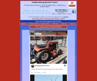 Gaithersburg-Rentals.com(Gaithersburg Rental Center Tools Equipment Montgomery County MD Contractor Lawn Mower store concrete equipment) Screenshot