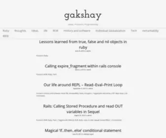 Gakshay.com(Ideas, Products, Programming) Screenshot