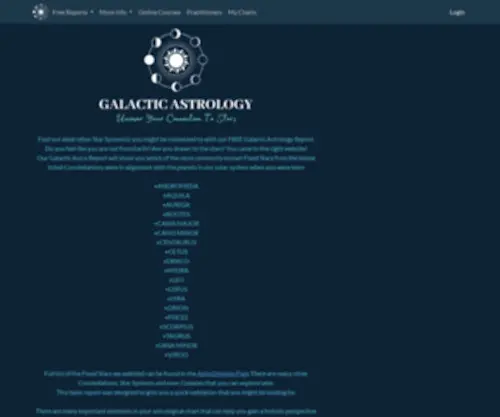 Galacticastrochart.com(Galactic astrology) Screenshot