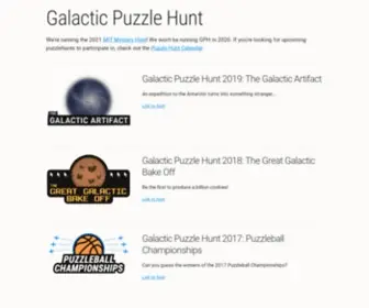 GalacticPuzzlehunt.com(Explore the galacticosmicave and become galacticardcaptors) Screenshot