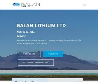 Galanlithium.com.au(Galan Lithium Ltd) Screenshot