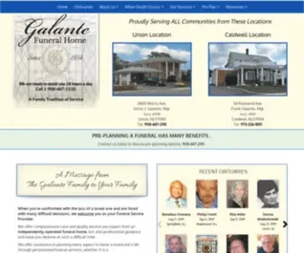 Galantefuneralhome.com(Galante Funeral Home) Screenshot