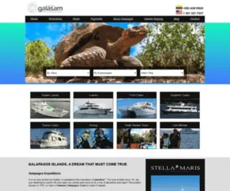 Galasam.com.ec(Galapagos cruises) Screenshot