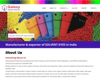 Galaxydyes.com(Galaxy dyestuff industries) Screenshot