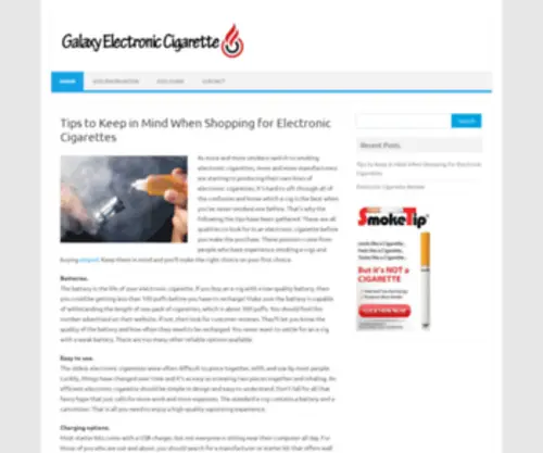 Galaxyelectroniccigarette.co.uk(Galaxy Electronic Cigarette) Screenshot