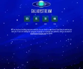 Galaxystream.com(Toronto web design) Screenshot