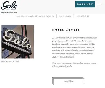 Galehotel.com(Gale South Beach & Regent Hotel) Screenshot