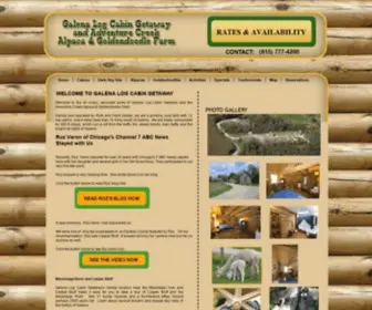 Galenalogcabins.com(Galena Cabins) Screenshot