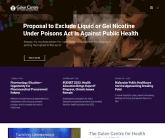 Galencentre.org(A Malaysian health and social policy research organisation) Screenshot