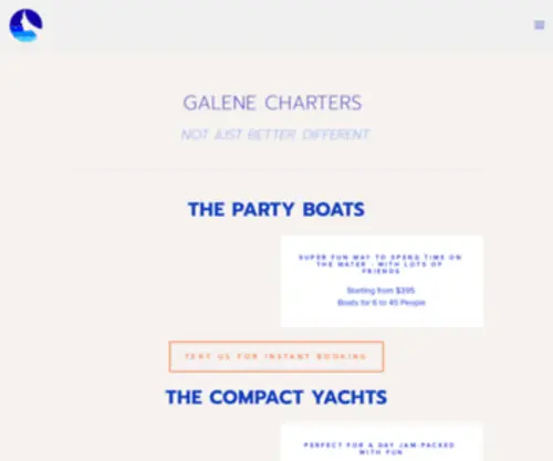 Galenecharters.com(Galene Charters) Screenshot