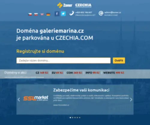 Galeriemarina.cz(Doména) Screenshot