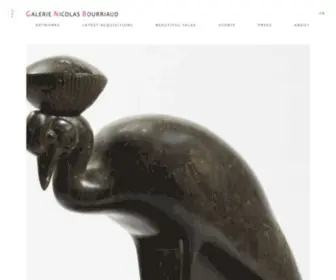 Galerienicolasbourriaud.com(Galerie Nicolas Bourriaud) Screenshot