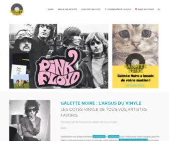 Galettenoire.fr(GALETTE NOIRE propose la cote des vinyles des plus grands artistes) Screenshot