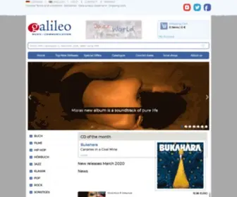 Galileomusic.de(Galileo Music Webshop) Screenshot