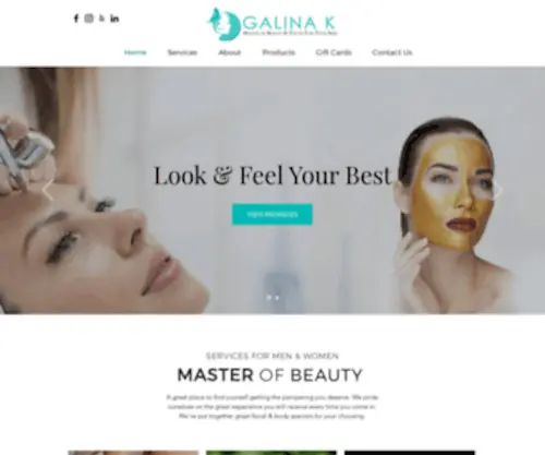 Galinak.com(Facial & Body Treatments) Screenshot