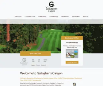 Gallagherscanyon.com(Gallagher's Canyon Golf Club) Screenshot