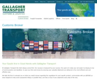 Gallaghertransport.com(Customs Broker) Screenshot