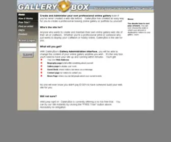 Gallerybox.com(Show the world your artwork crafts or hobby) Screenshot