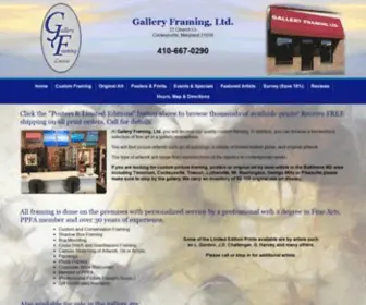 Galleryframing.com(Gallery Framing Ltd Custom framing Baltimore Maryland picture framing) Screenshot