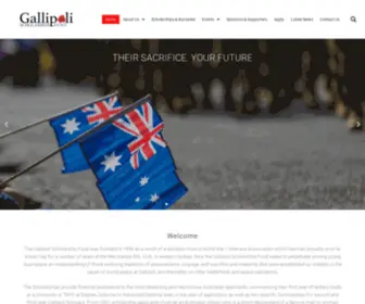 Gallipolischolarship.com.au(Gallipoli Scholarship Fund) Screenshot