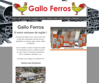 Galloferros.com.br(Vigas, Tubos, Chapas, Telhas, Ferramentas, Eletrodos e etc) Screenshot