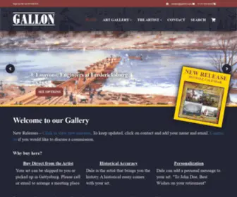 Gallon.com(Official Website & Online Store of Dale Gallon Historical Art) Screenshot