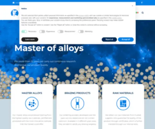 Gallorini.it(Gallorini, Master of alloys) Screenshot